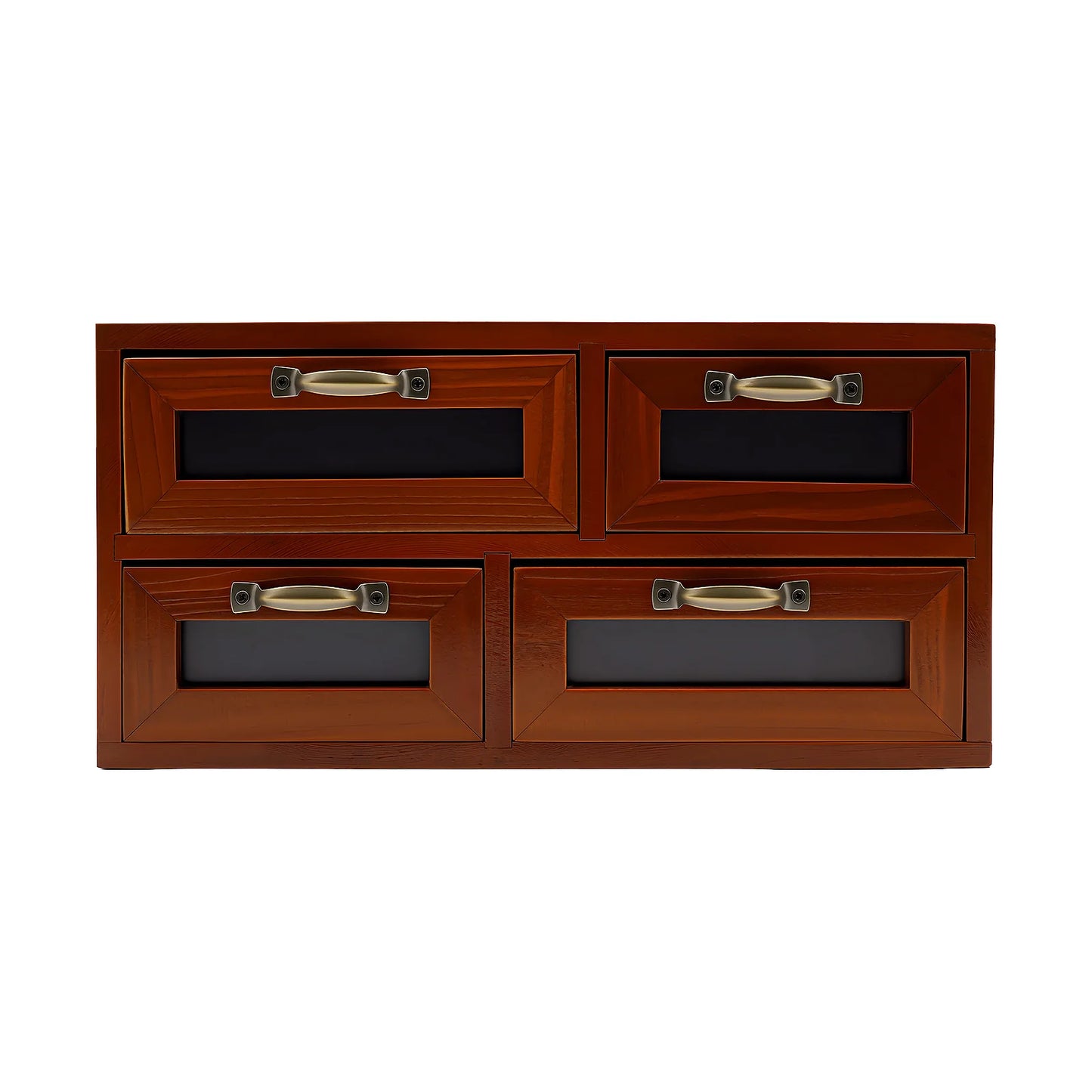 Wooden Desk Organizer With Drawers For Jewelry Cosmetics And Craft Supplies