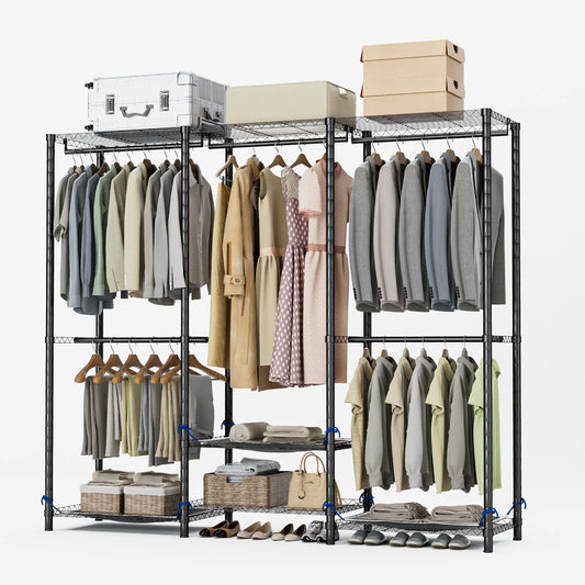Heavy Duty Freestanding Clothes Rack Storage Organizer 960lb Capacity