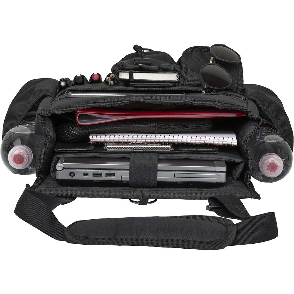 Car Front Seat Organizer with Dedicated Tablet and Laptop Storage, Stabilizing Side Straps, Adjustable Shoulder Strap, and Harde
