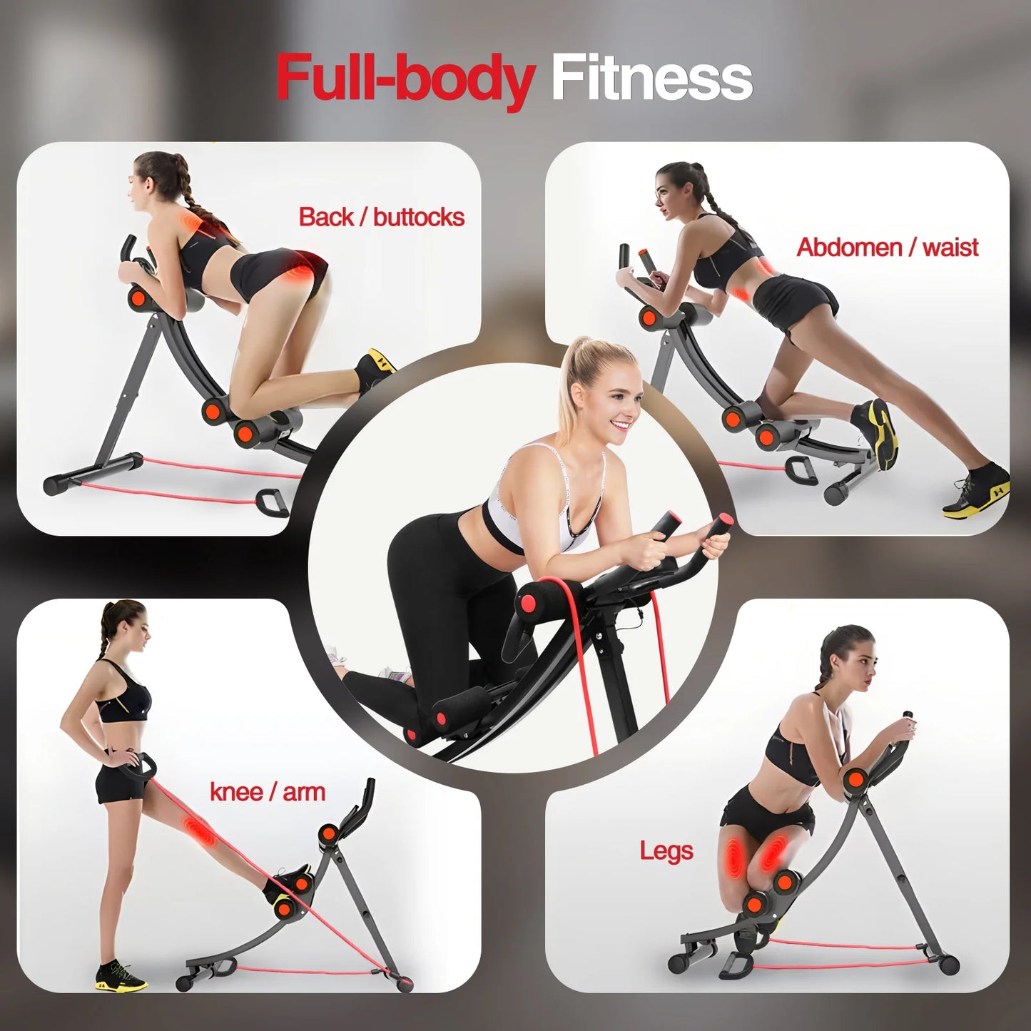 Foldable Ab Machine With LCD Display For Home Abdominal Trainer