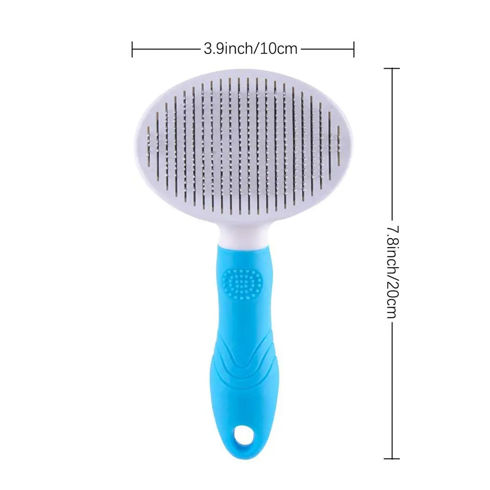 Cleaning Slicker Brush - Cat Skin-friendly Deshedding Grooming Massaging Tool for Long & Short Haired Pets, Easy Removes Underco