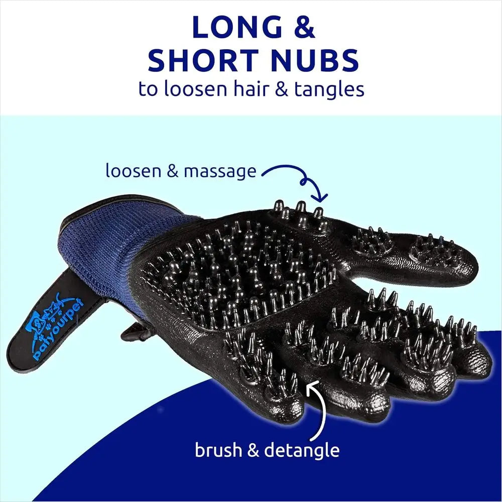 Grooming Gloves - Hair Remover Glove for Deshedding Long and Short Fur