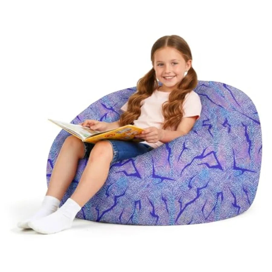 Large Car Racg Bean Bag Chairs Cover No Fillg Washable Stuffed Animal Storage Beanbag Chair for Canvas Bean Bag Cover with Zipp