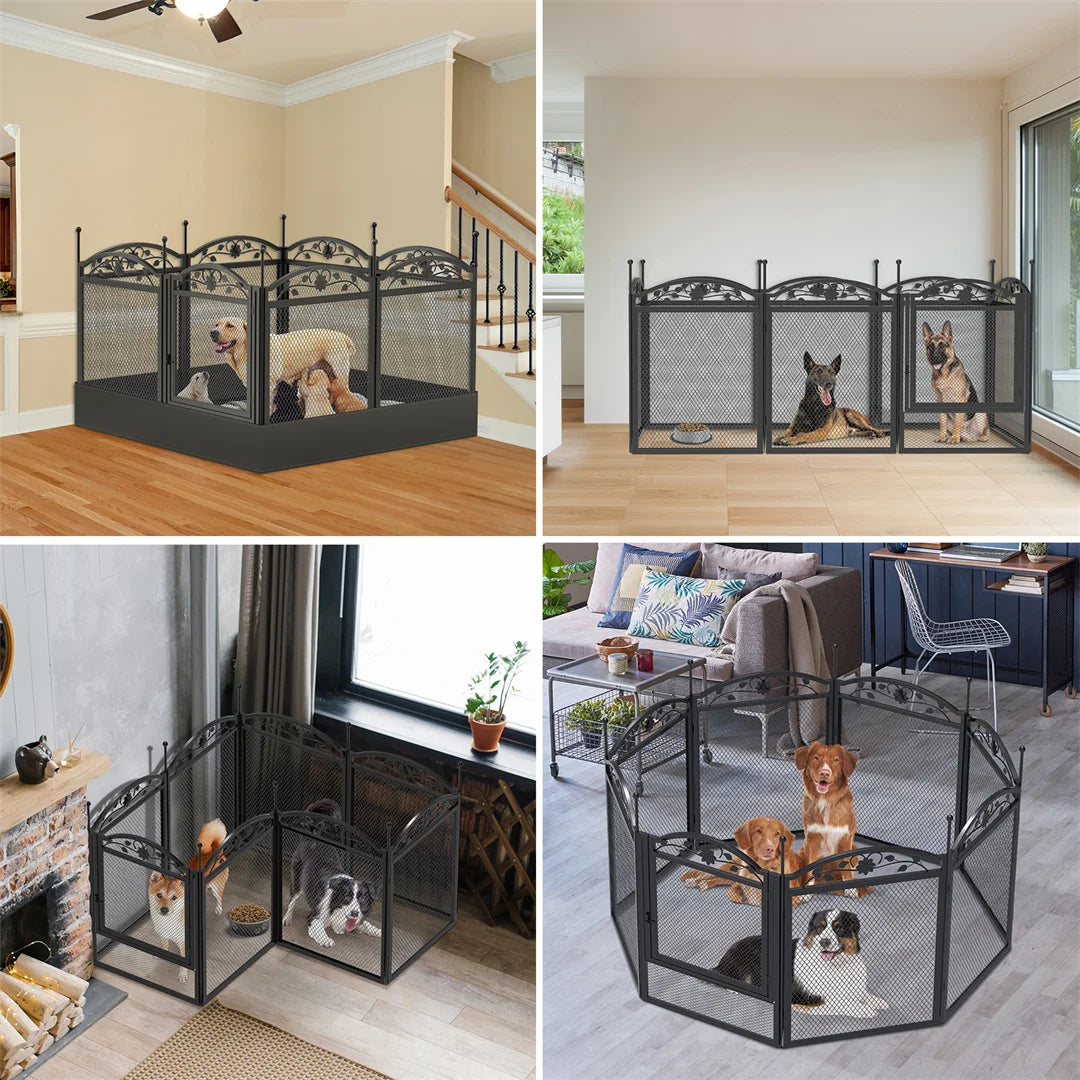 BINGOPAW 8 Panels Heavy Duty Dog Playpen Indoor Outdoor Use