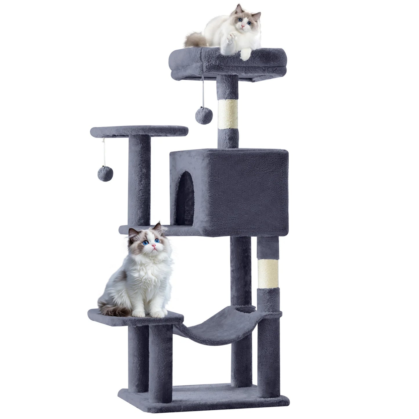 MCQ Four Tier Cat Tree Tower With Sisal Scratching Posts
