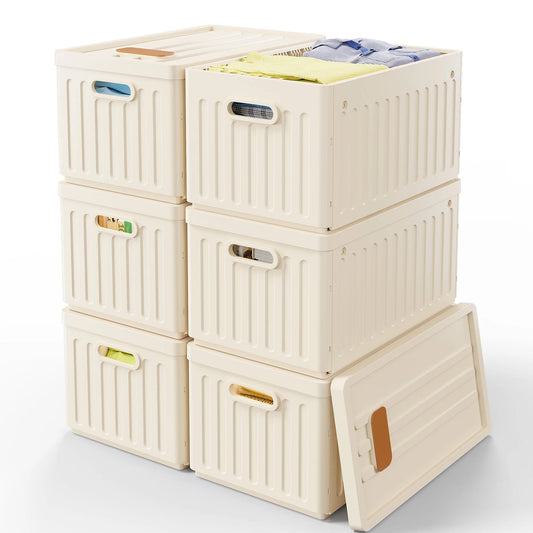 Heavy Duty Stackable Plastic Storage Trunks With Foldable Design