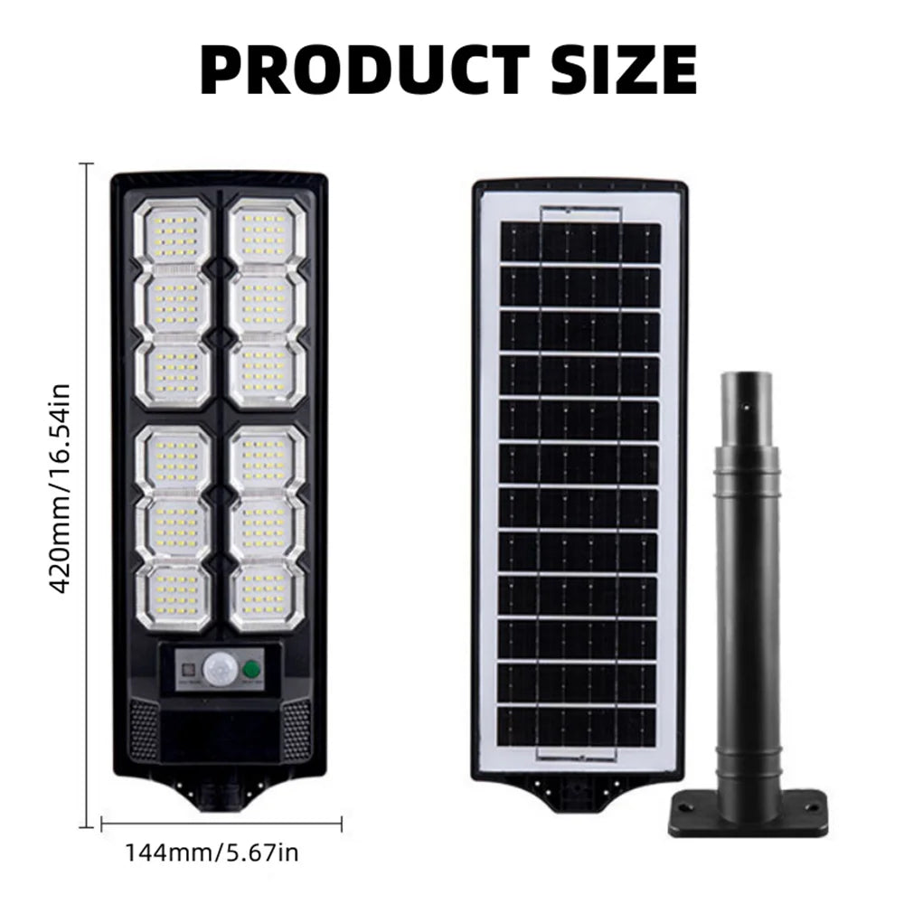 2 Pack Solar Street Lights Outdoor Waterproof 192LED Motion Sensor
