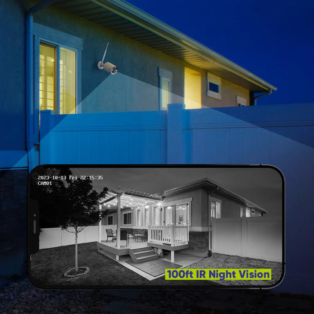 SANNCE 10CH 5MP Wireless Security System With 4 Outdoor Cameras
