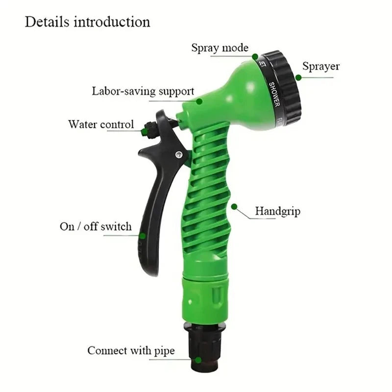 Expandable Magic Hose With 7 Spraying Functions For Garden