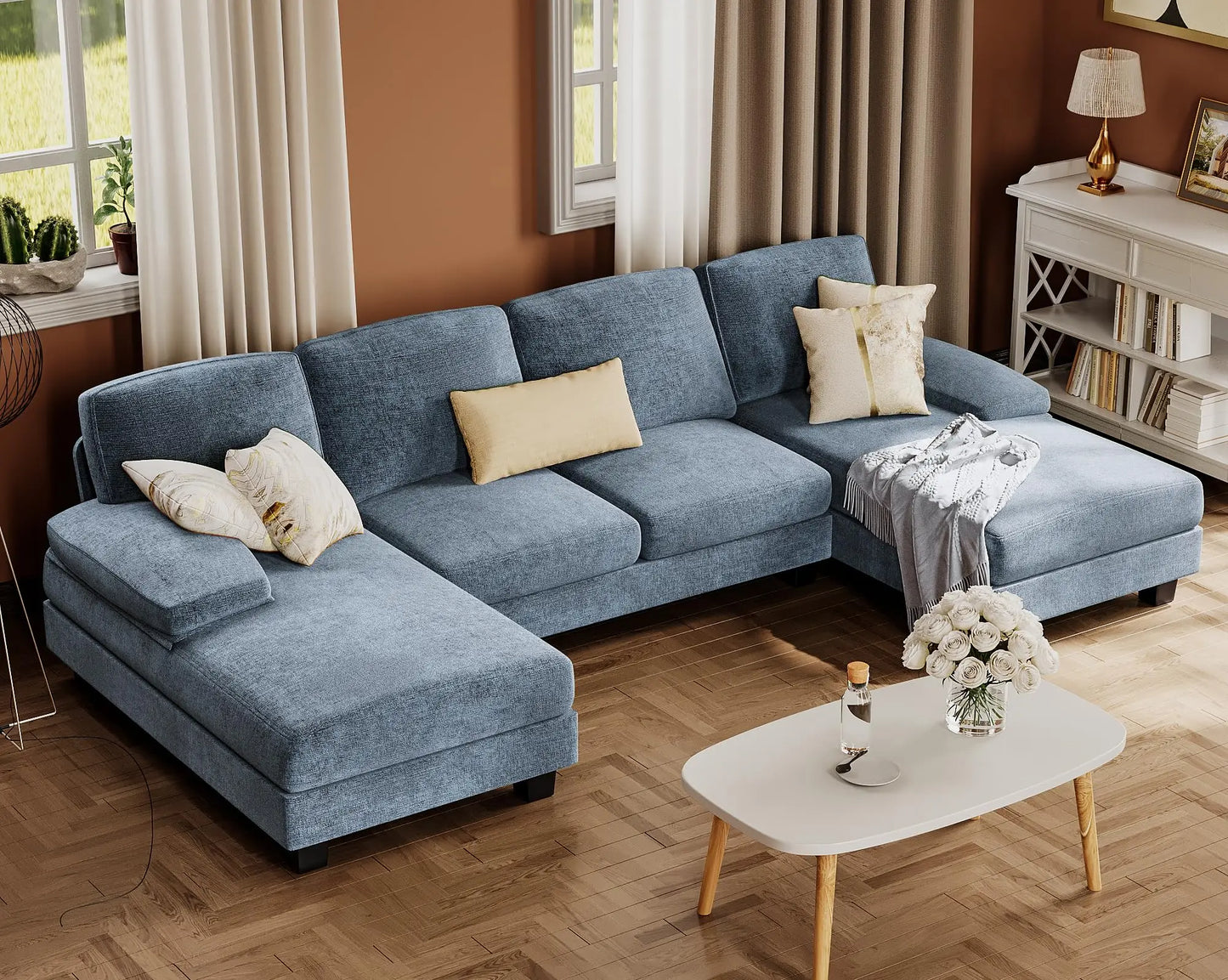 Sectional Couches For Living Room U Shaped Sofa Set