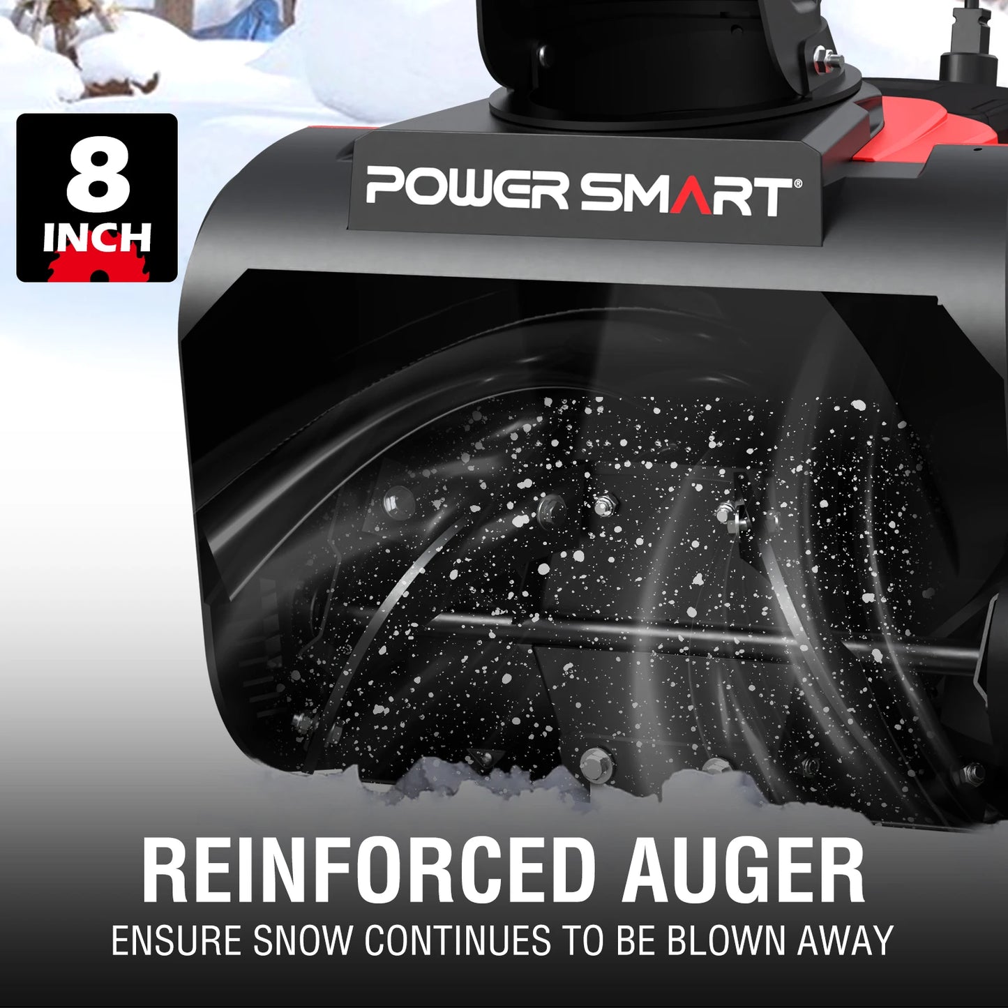 PowerSmart 15A Electric Snow Thrower With 180-Degree Chute