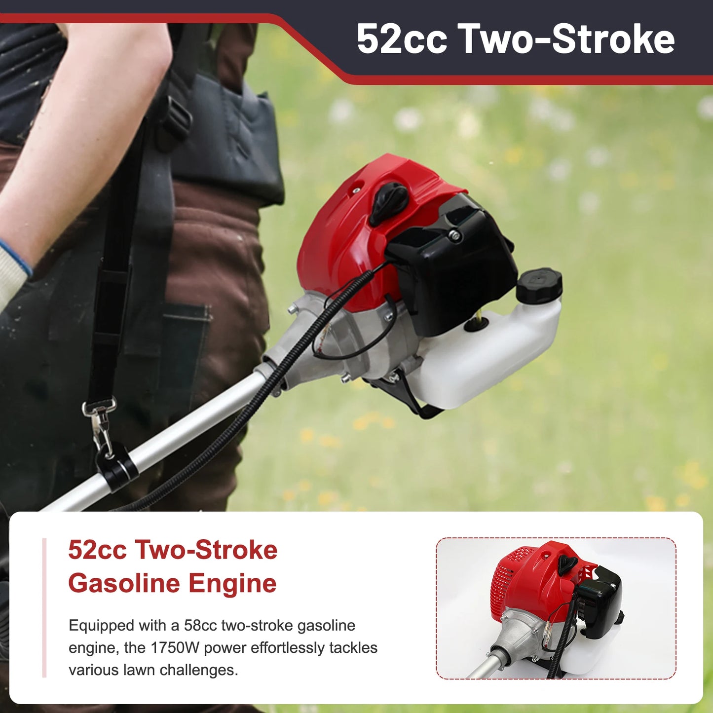 Gas Powered Weed Wacker 4-In-1 Attachment Kit Pro Heavy-Duty