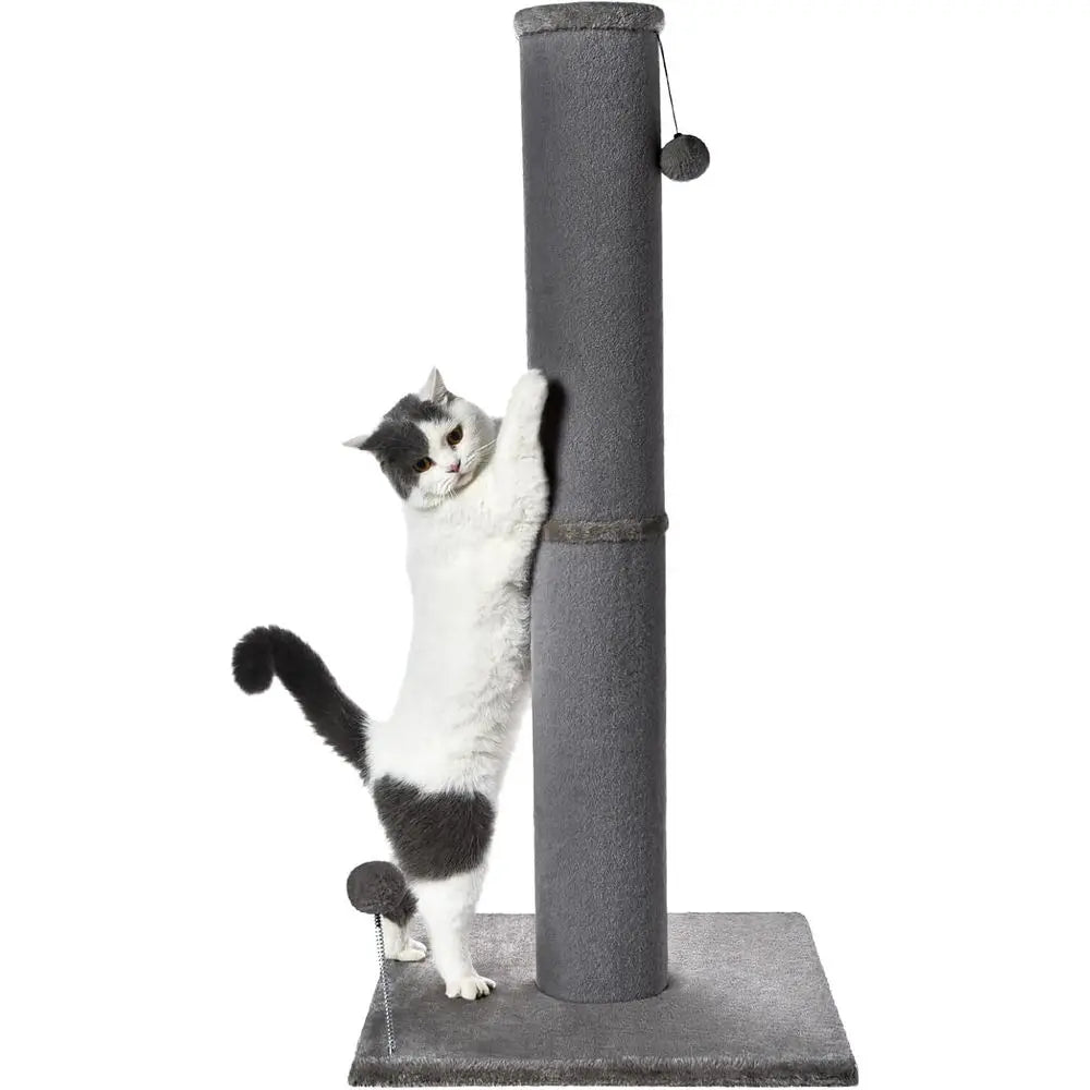 Cat Scratching Post Carpet Scratching Post 41 for Indoor Cats, Tall Cat Scratch Post, Carpet Cat Scratcher with Replaceable Toys