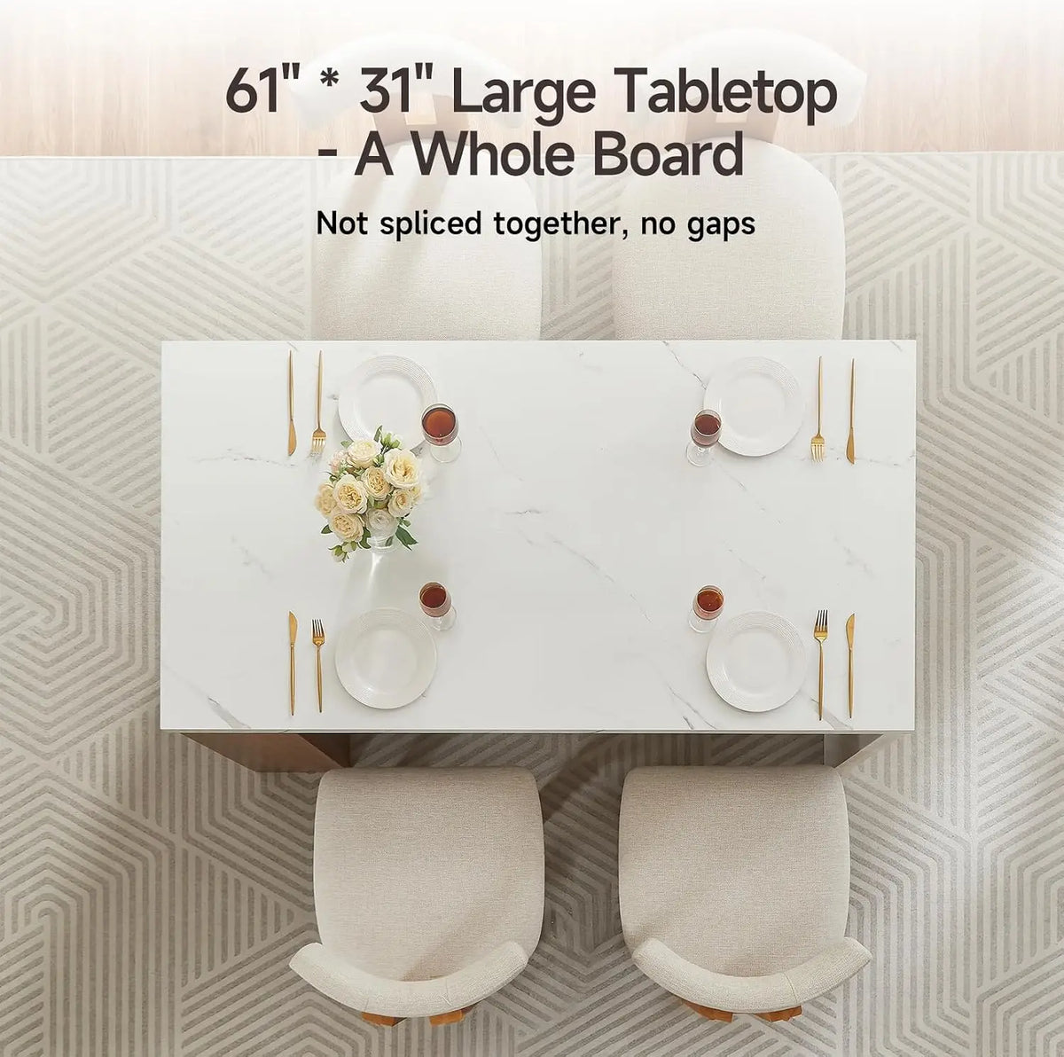 ONBRILL Modern Kitchen Island Table With Storage And LED Lighting