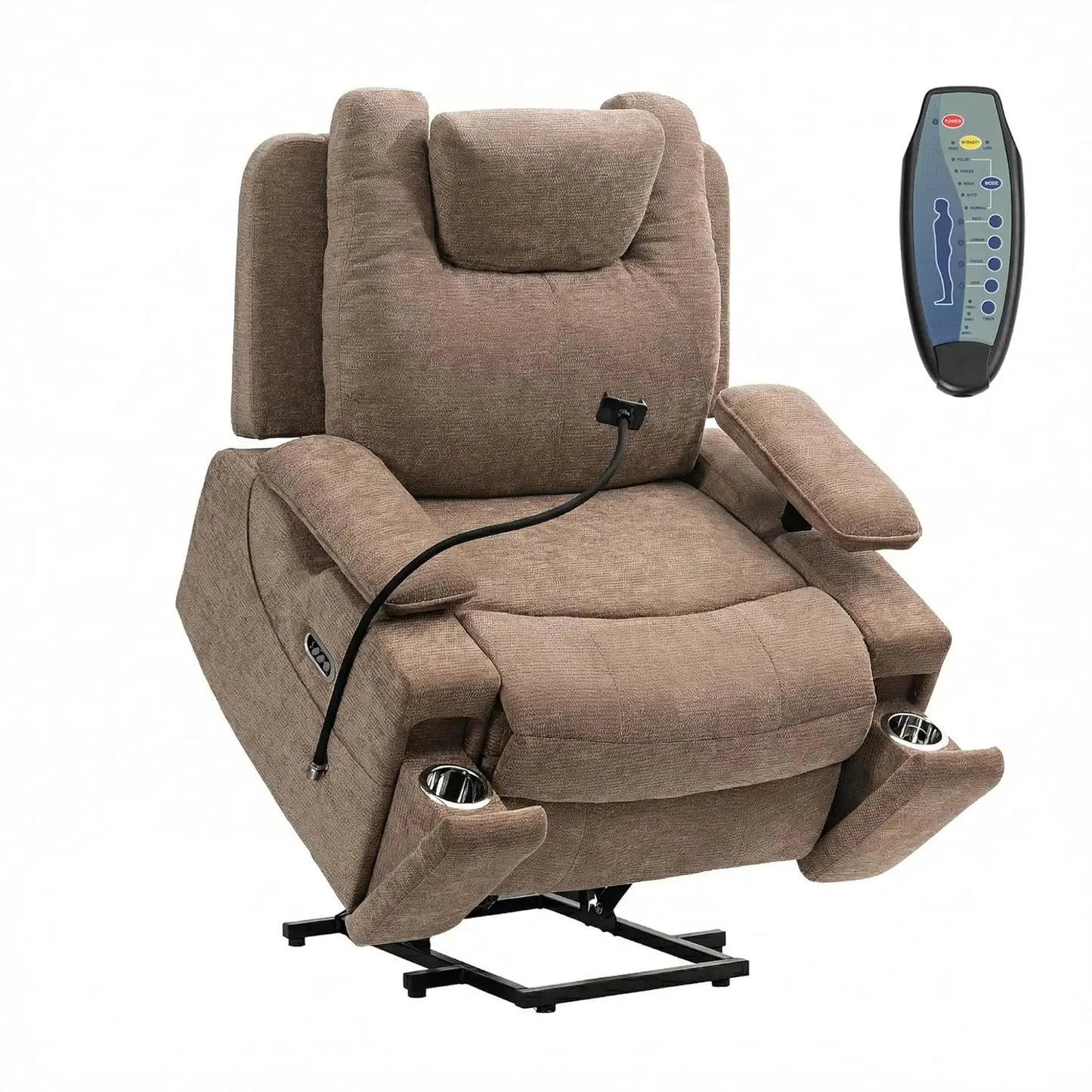 Oversized Recliner Power Lift Chair for Elderly Big Tall, Zero-Gravity Dual Motor Power Recliner Sofa, 350lbs Heavy, Customized