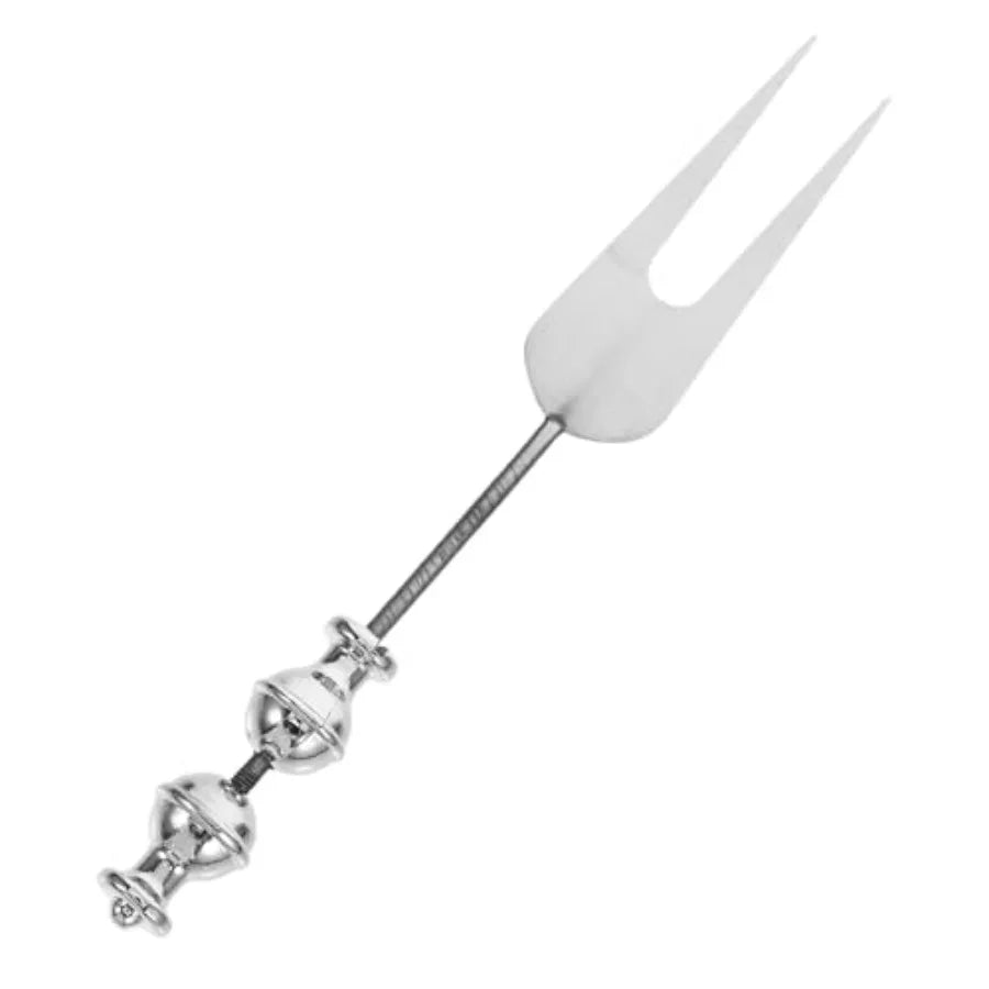 Beaded Fruit Fork 6.02 Inch Stainless Steel Flatware DIY Beadable Dessert Fork for Household Tableware and Elegant Dining