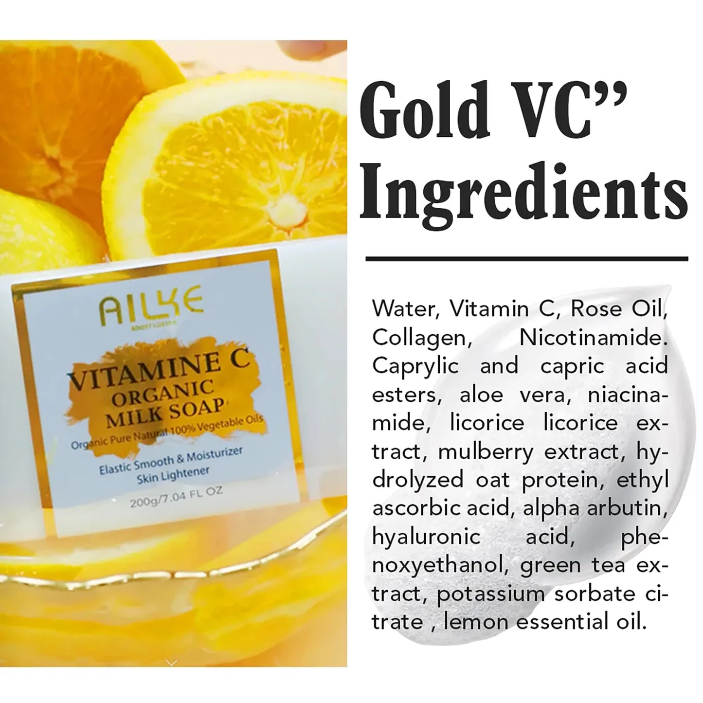 Kyliefit Organic Milk Soap Vitamin C Anti Aging Cleanser