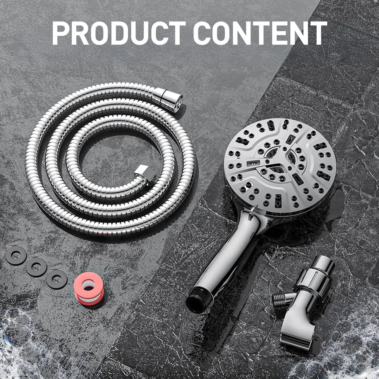 Shower Head With Handheld and High Pressure 10 Settings