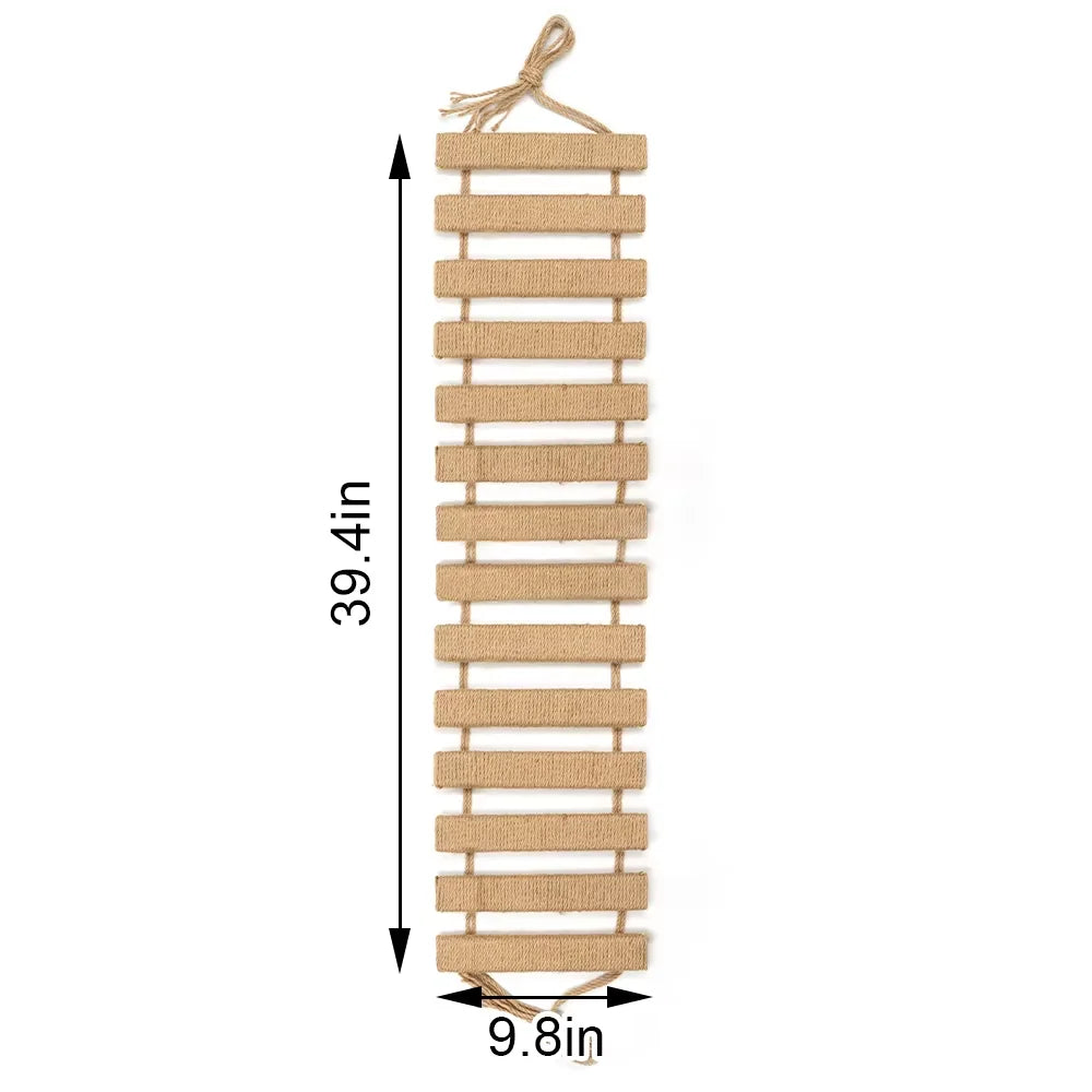 39.4" Cat Bridge for Cage Sisal Rope Ladder Wooden Pet Furniture Kitten Step Scratcher Toys Scratching Post Tree Cat Accessories