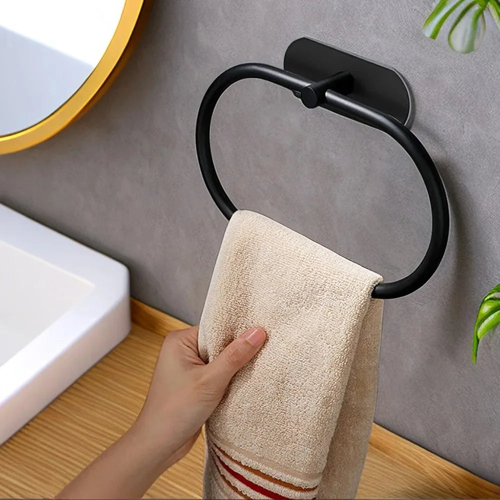 Stainless Steel Bathroom Hardware Set With Towel Bar And Ring