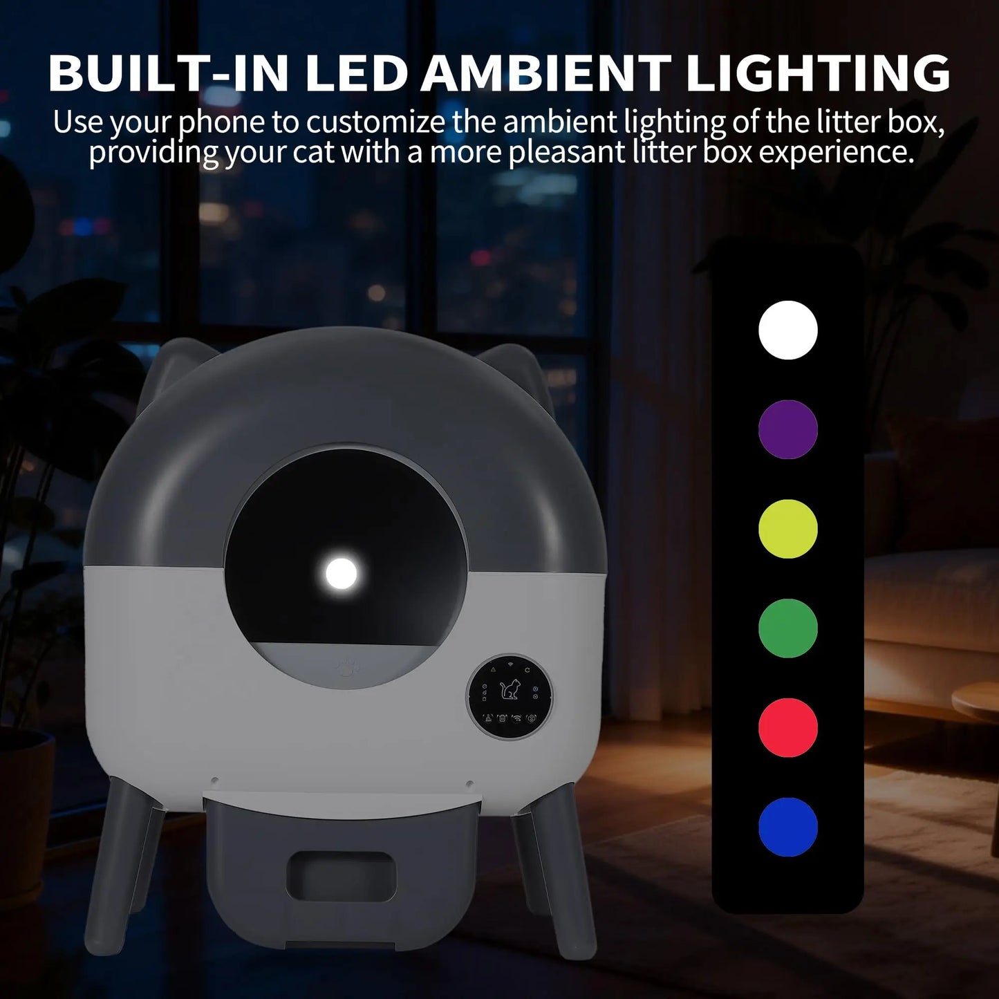 HiMISS Automatic Self Cleaning Cat Litter Box With App Control