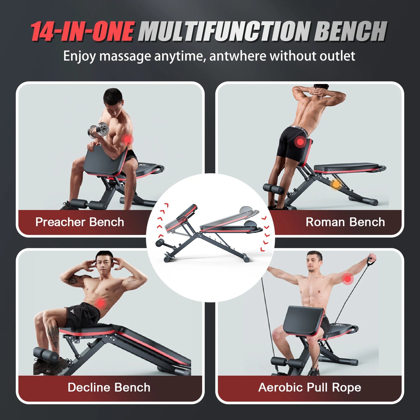 Adjustable Foldable Weight Bench For Effective Home Fitness