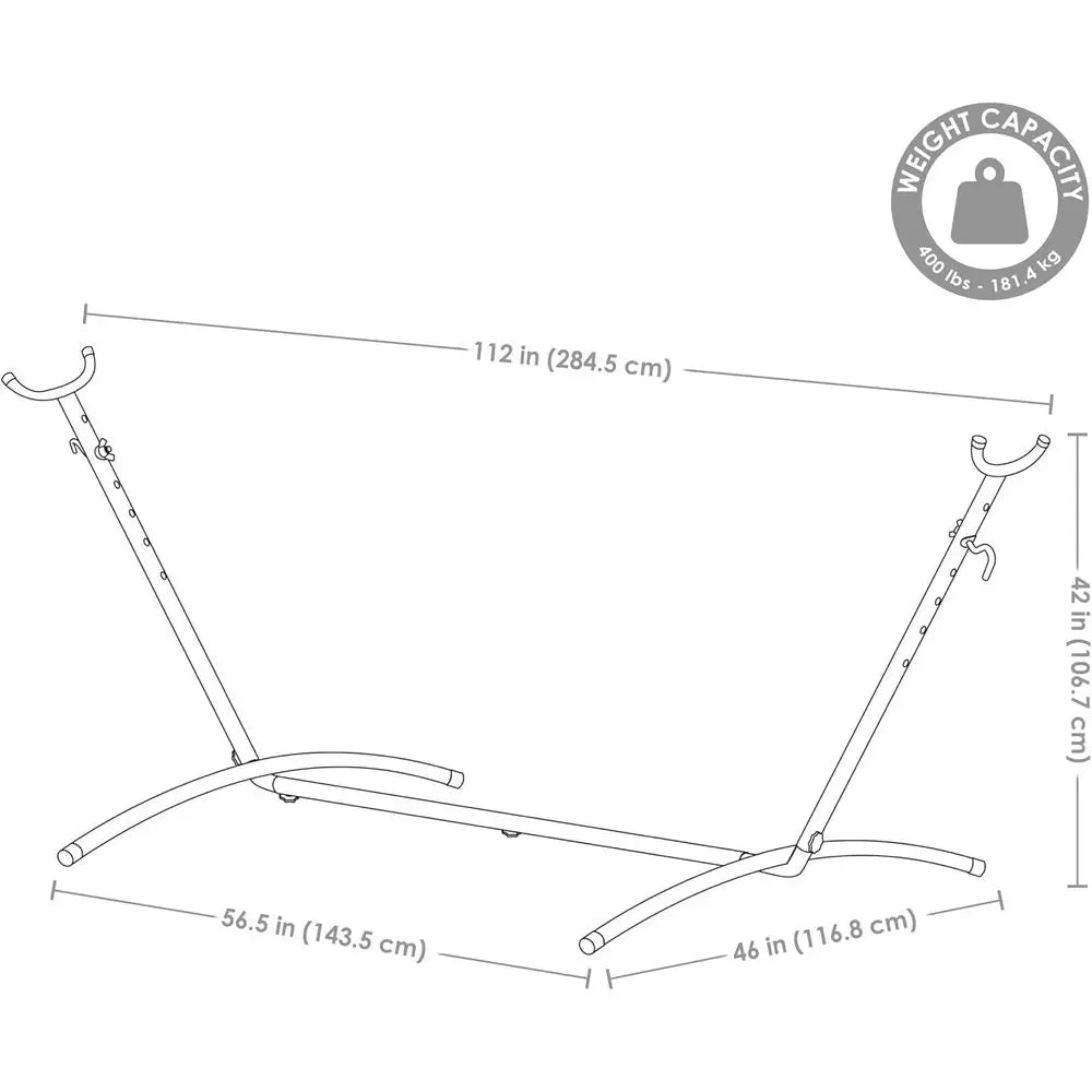 Brazilian Portable Steel Hammock Stand, Black inish | 400-Pound acity Hammock Hanging e, or Outside, Includes a Carrying Case, P