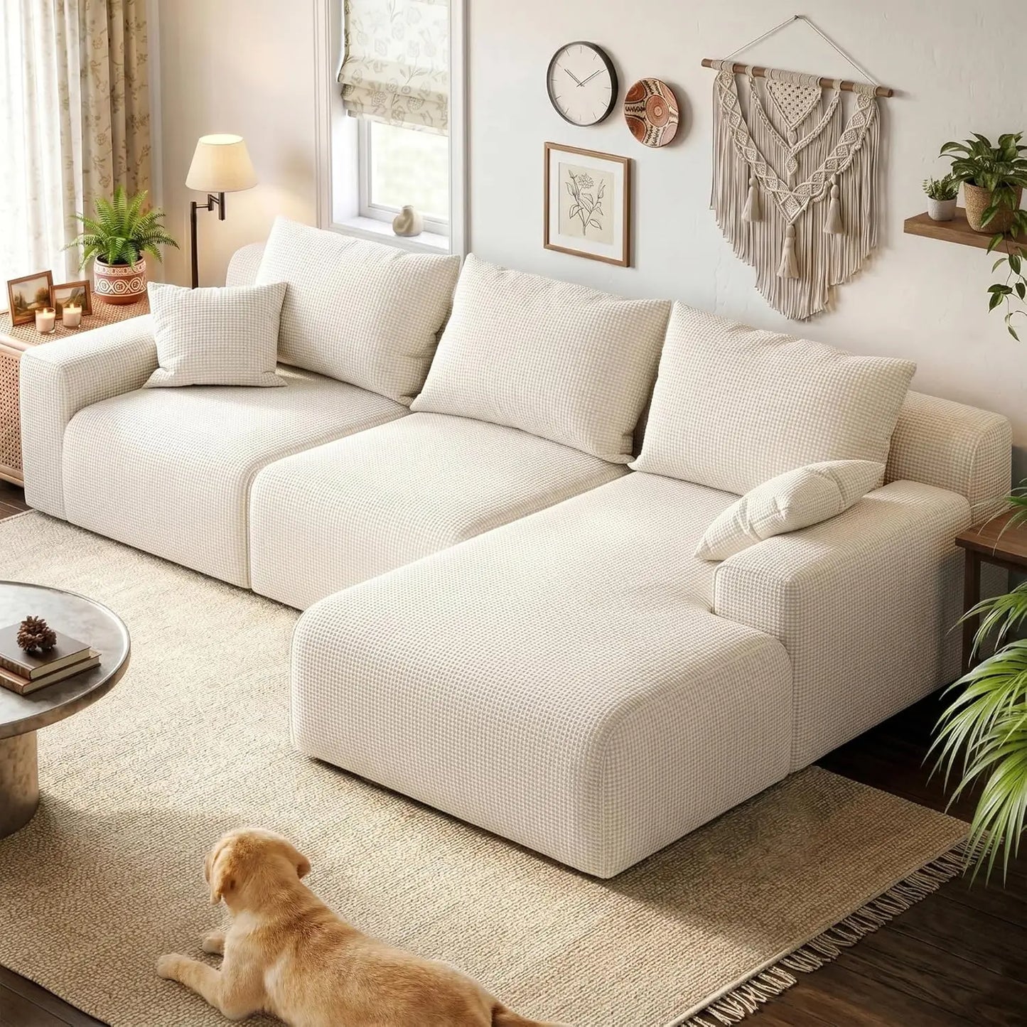 Modular L Shaped Sectional Sofa Cloud Couch With Oversized Chaise
