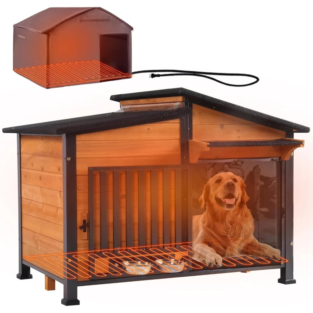 GUTINNEEN Heated Outdoor Dog House With Weatherproof Insulation