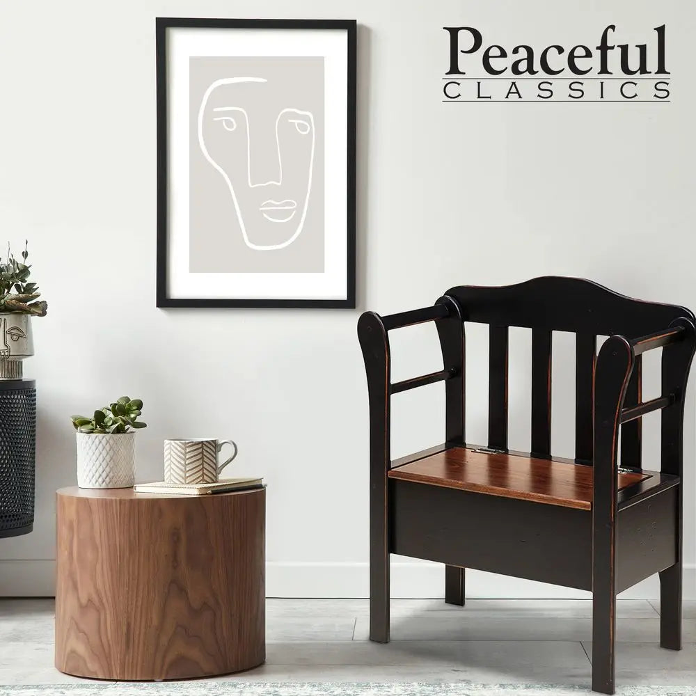 Classics Bench with Storage Small Wooden Storage Bench for Entryway, Hallway, Mudroom, Farmhouse, Bedroom, amp Living Room, Ami