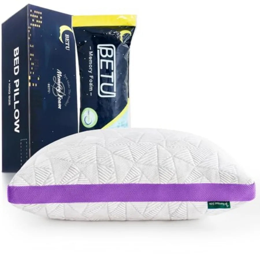 Cooling Pillow, Shredded Memory Foam Pillow for Hot Sleepers, Adjustable Firm Soft Support Pillows, Cool Bed Pillows for Side B
