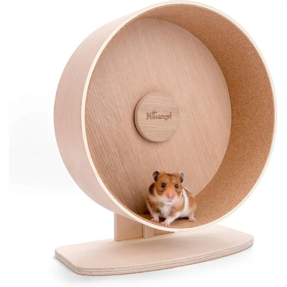Silent Hamster Running Wheel for Hamsters Gerbil Mice and Other Similar-Sized Small Pets (L)