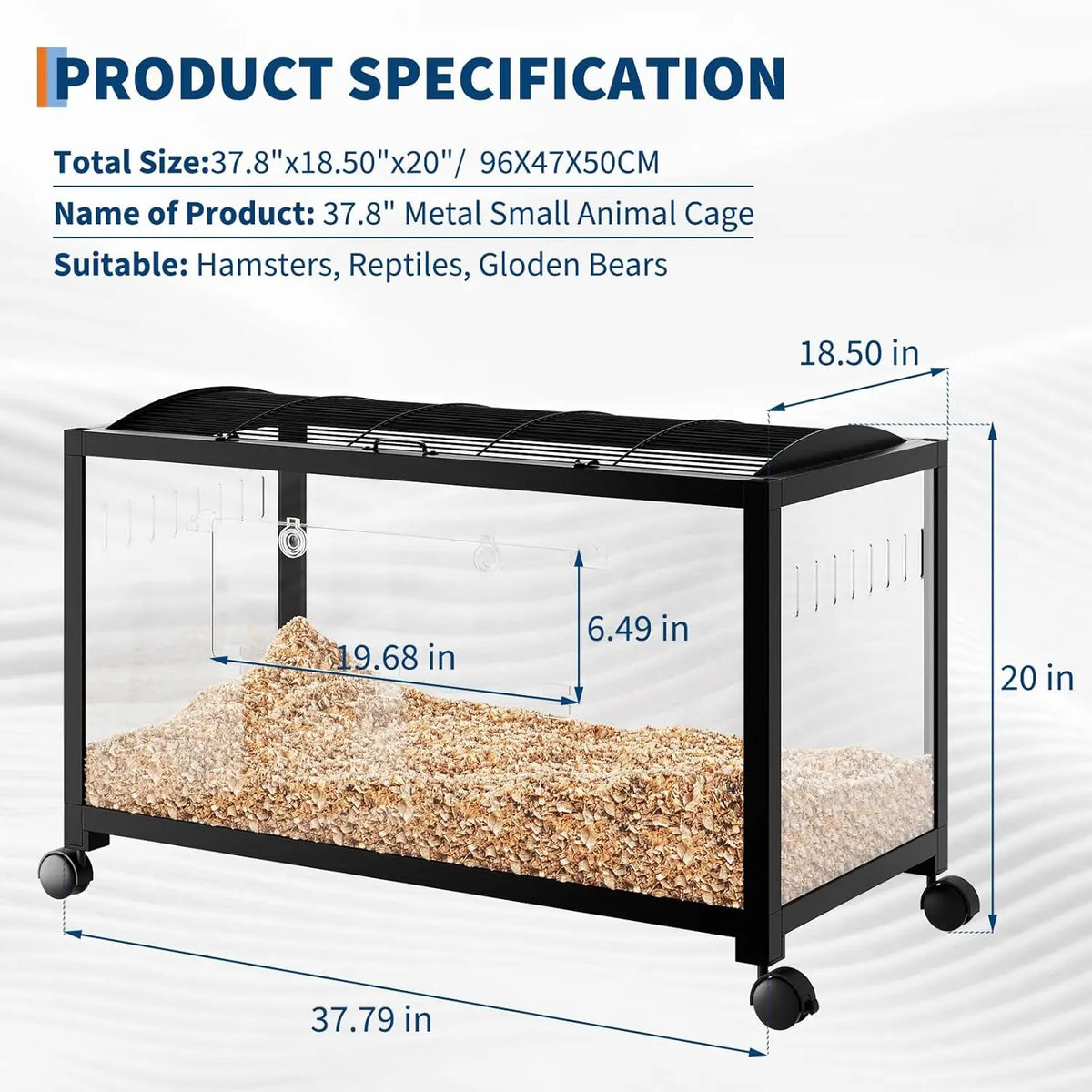 HiMISS Premium Multi Level Hamster Cage With Wheel Kit