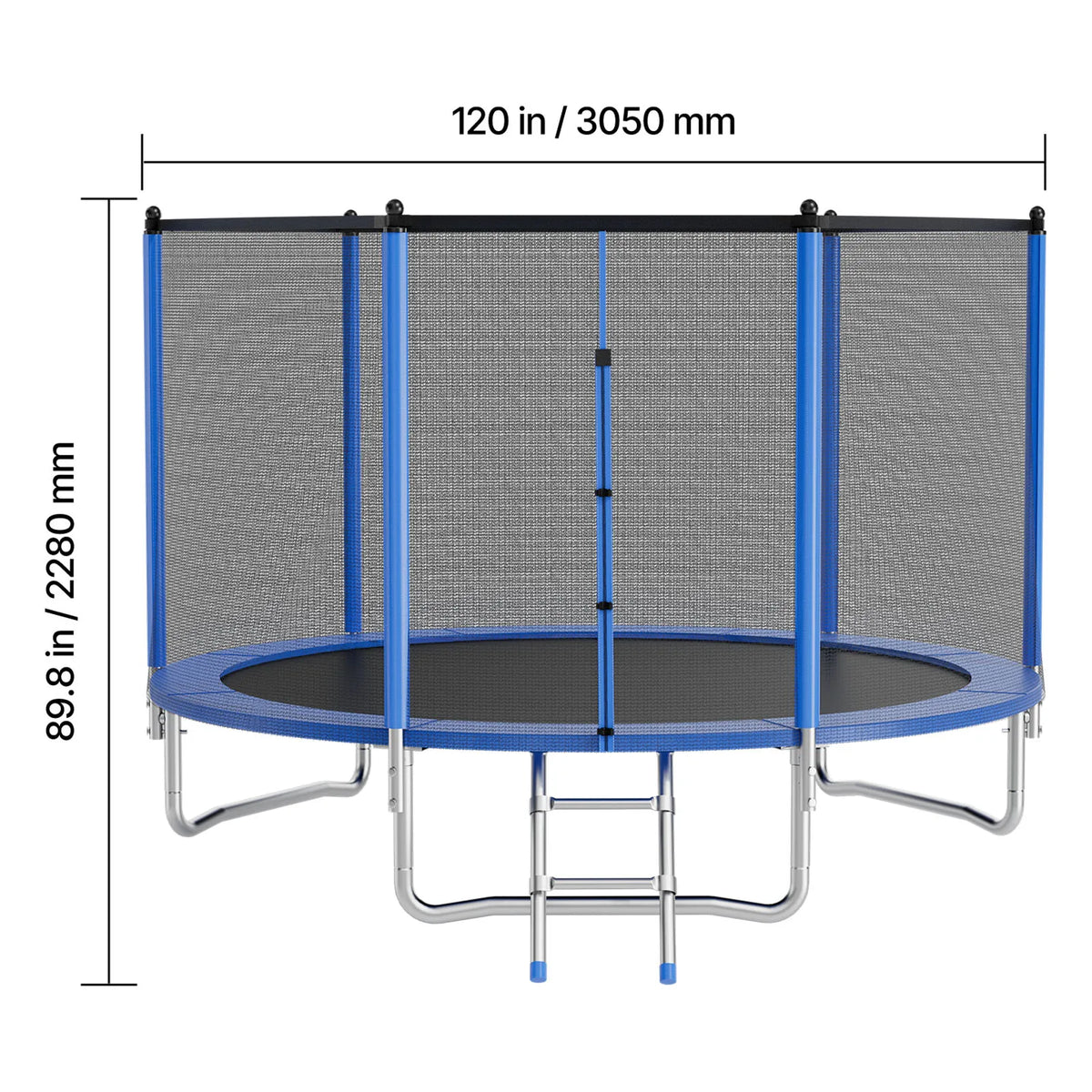 SucceBuy Outdoor Trampoline 8/10/12/14/15/16FT Round  Trampoline with Enclosure Net Anti-Rust Backyard Trampolines for Kid Adult