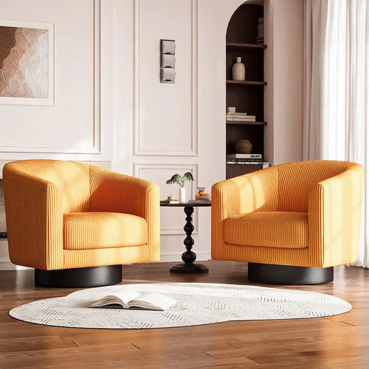 Modern Corduroy Swivel Accent Chair For Living Room Decor