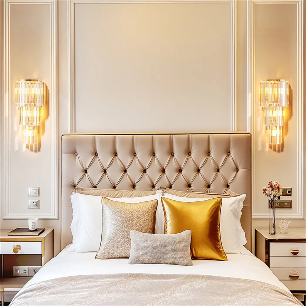 Crystal Wall Lamp LED Sconce For Living Room Bedroom