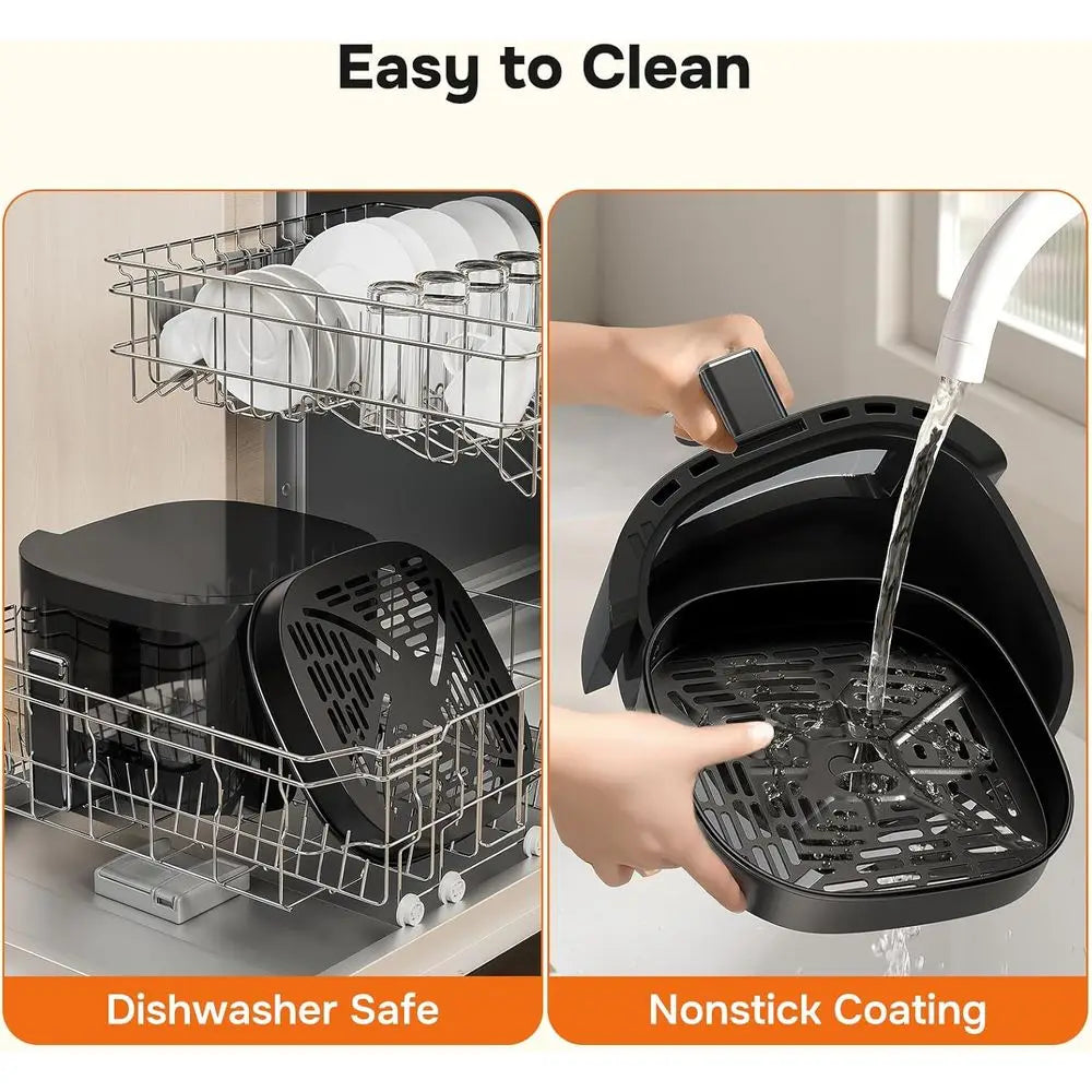 iPower Air ryer - 6.34 QT Digital Airryer with 12 Presets unctions and Visible Window, Nonstick and Dishwasher-Sae Basket, 1700