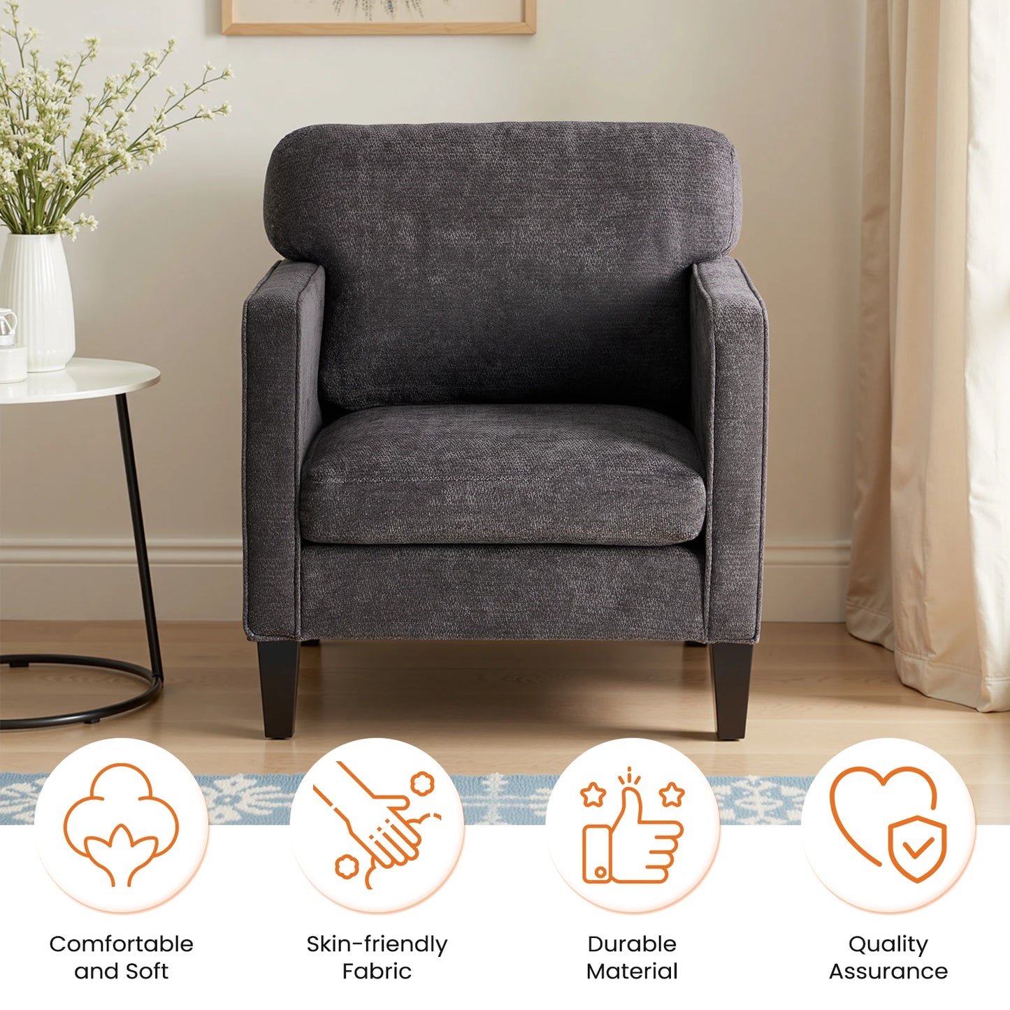 MCQ Ergonomic Office Chair With Thickened Armrest And Lumbar Support
