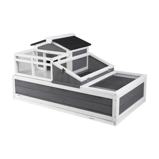 Premium Cedar Wood Tortoise House With Openable Wire Mesh Roof