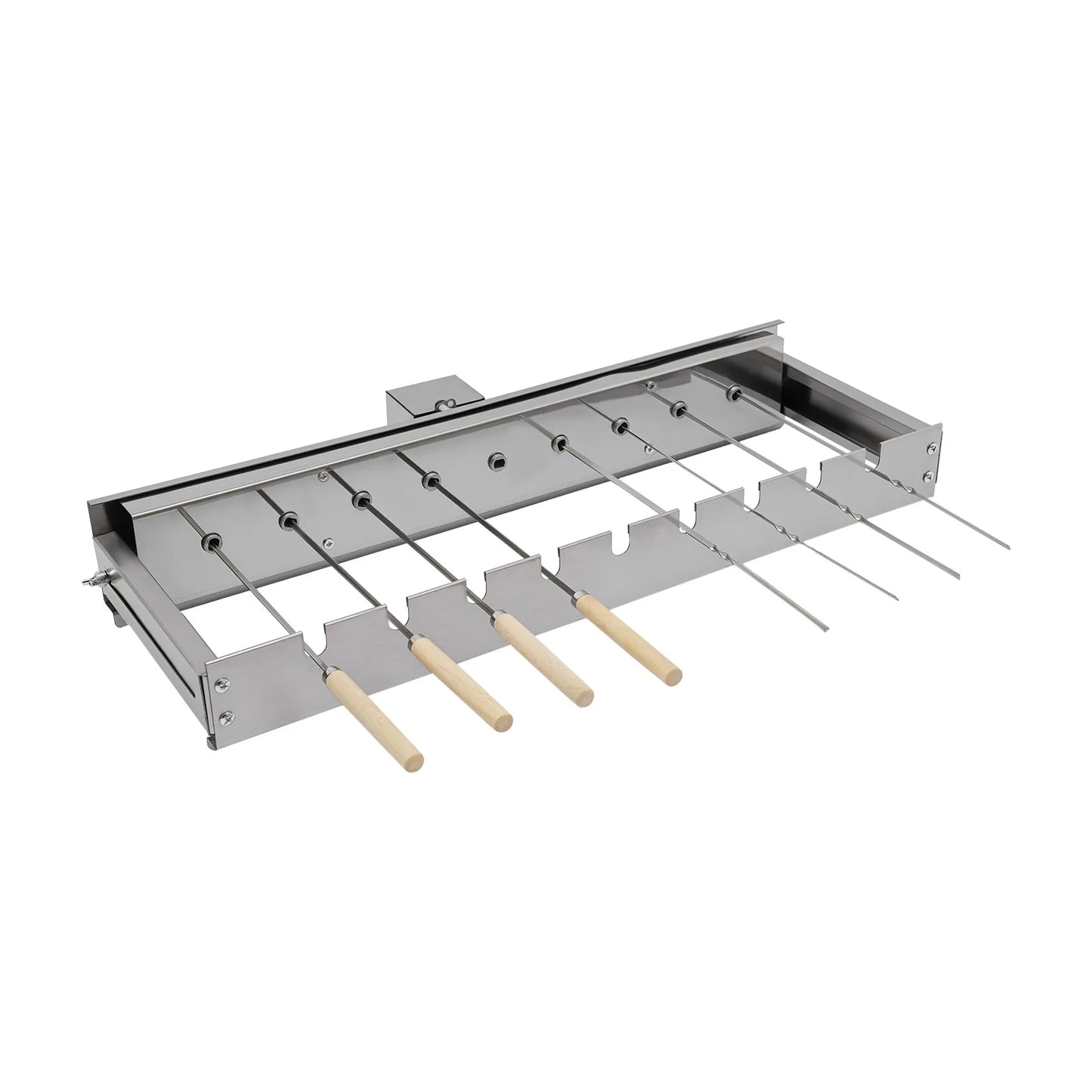 Barbecue Skewers, Roller, Rotating BBQ Rack, 110V Electric Grill Spit, Stainless Steel Automatic Kebab Turner, Adjustable Size Fits Most Grills, USB Adapter or Power Bank Supported, Anti-Rust, High Hardness, Outdoor Picnic Ba