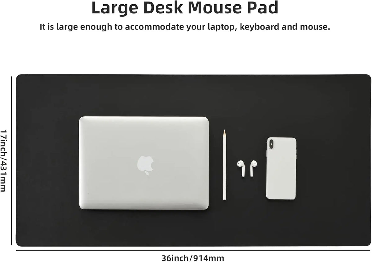 Waterproof PU Leather Desk Mat For Mouse Control And Writing