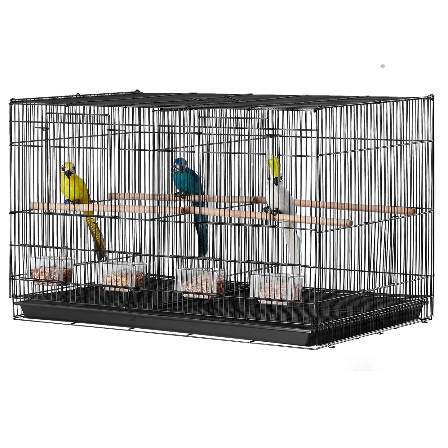 SucceBuy Stackable Divided Bird Cage For Small Birds Travel
