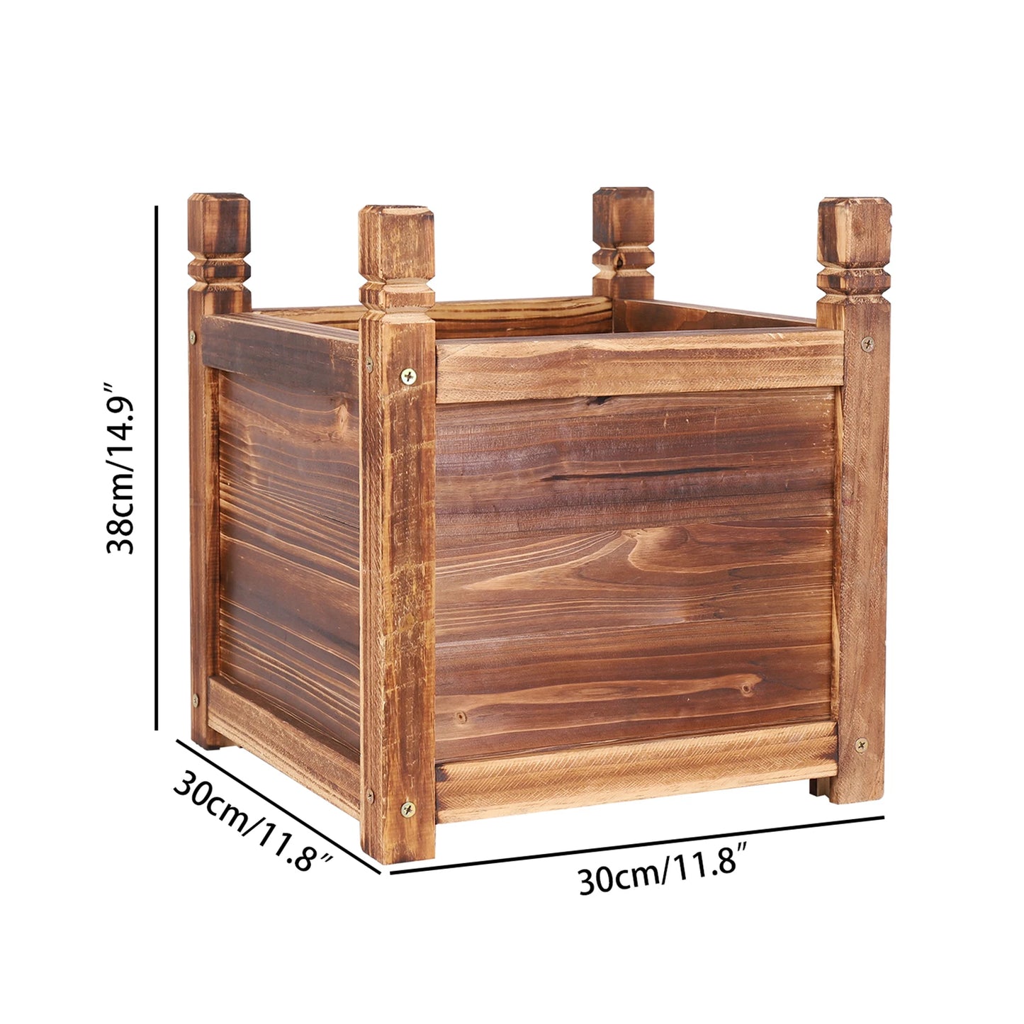 Wooden Raised Garden Bed Planter For Indoor Outdoor Vegetables Herbs