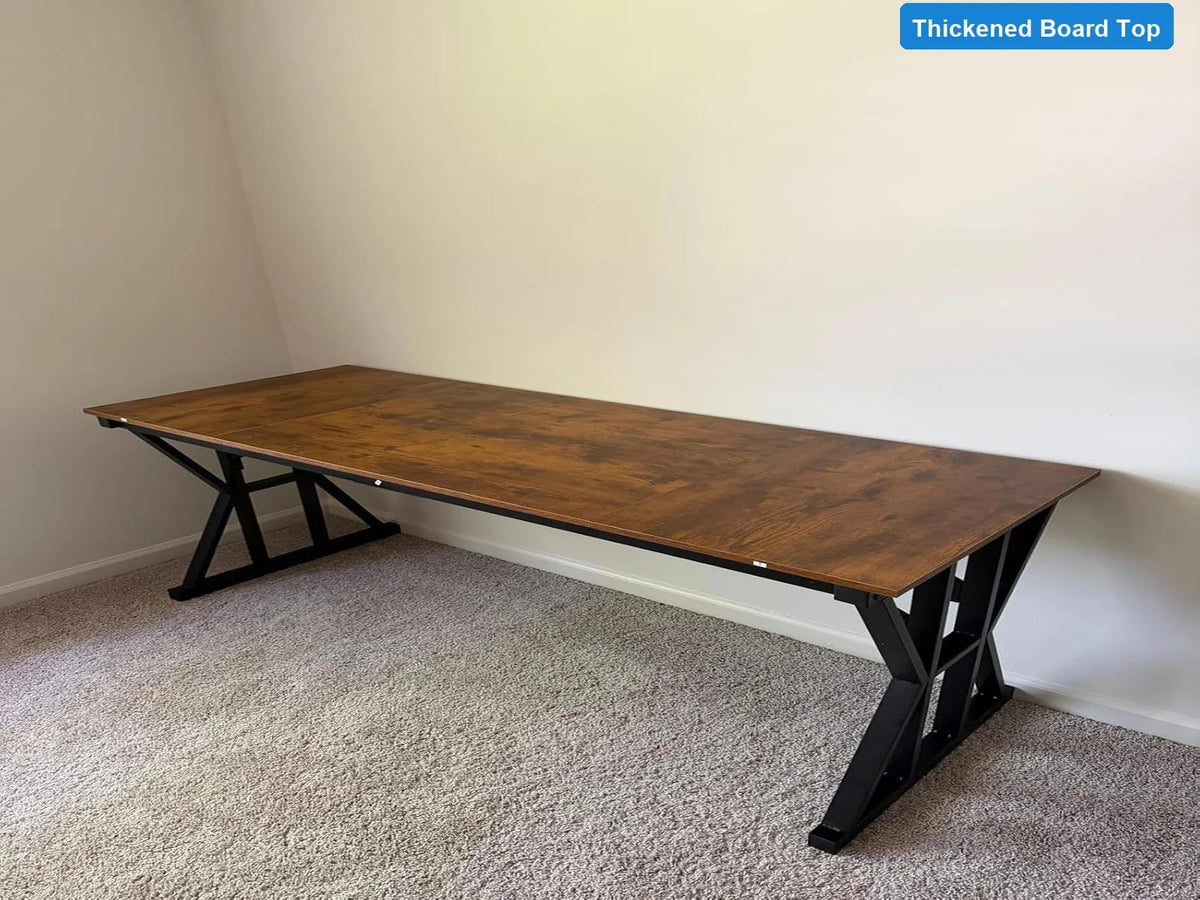 L Shaped Computer Desk With Steel Frame For Home Office
