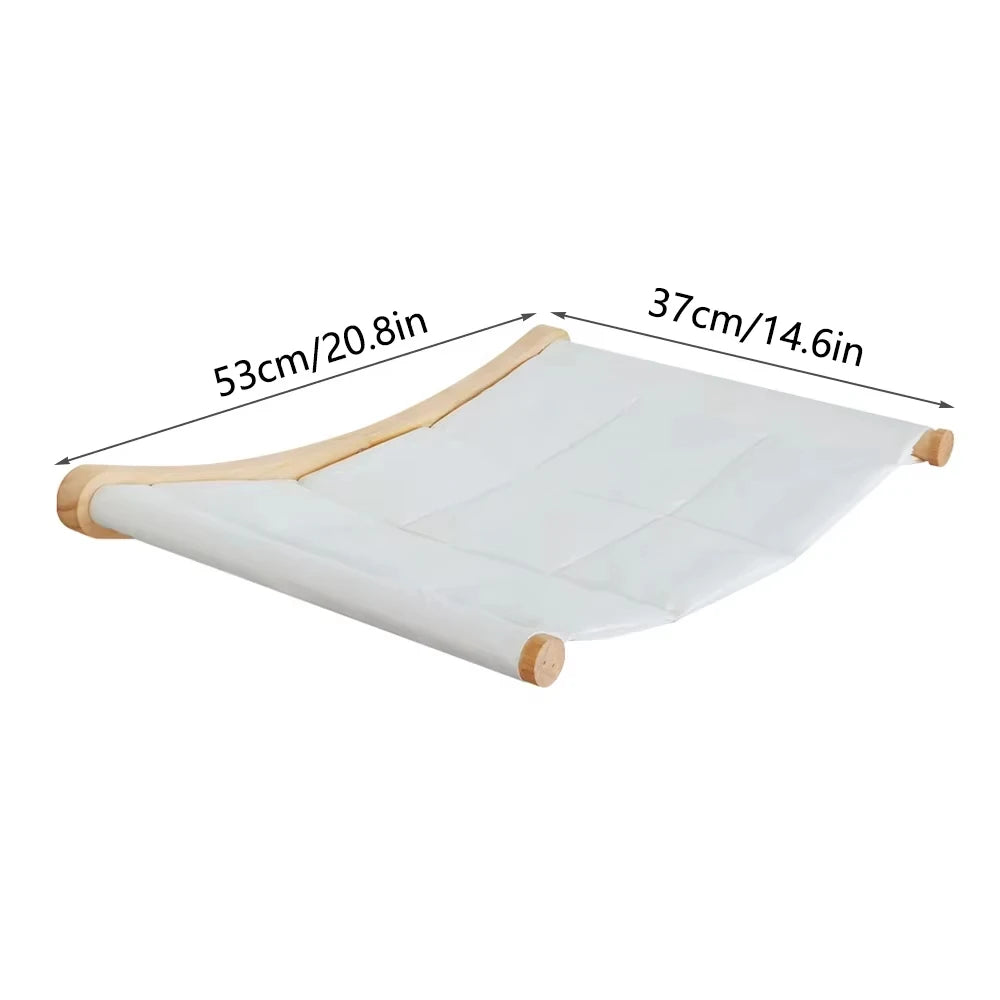 39.4In Wall-mounted Cat Roped Bridge for Indoor Cats Steps with Sisal Wall Wooden Furniture for Sleeping Playing Climbing