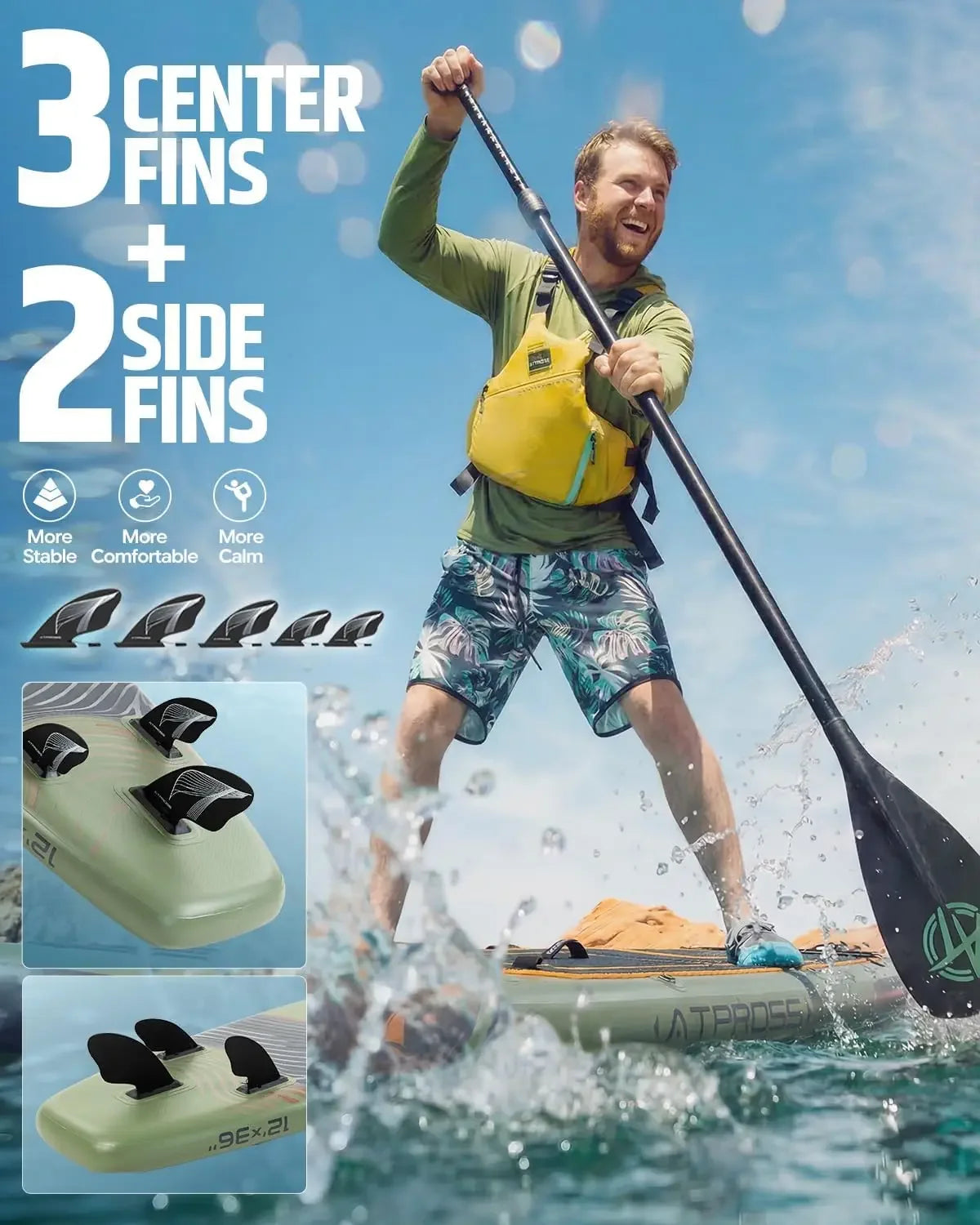 Inflatable Paddle Board With Premium SUP Accessories Kit And Backpack