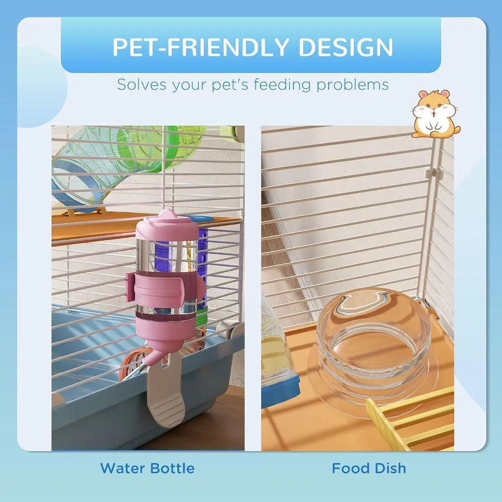 Five Tier Hamster Cage With Tubes Tunnels And Carry Handle