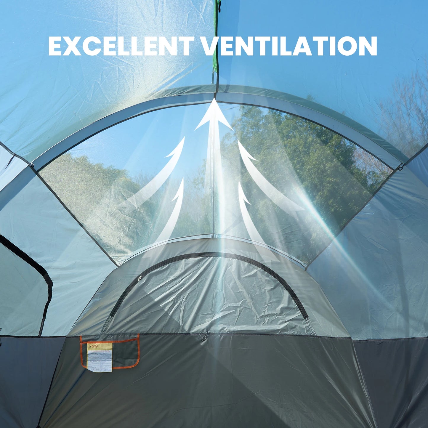 8 Person Camping Tent With Quick Setup Waterproof Dome Shelter