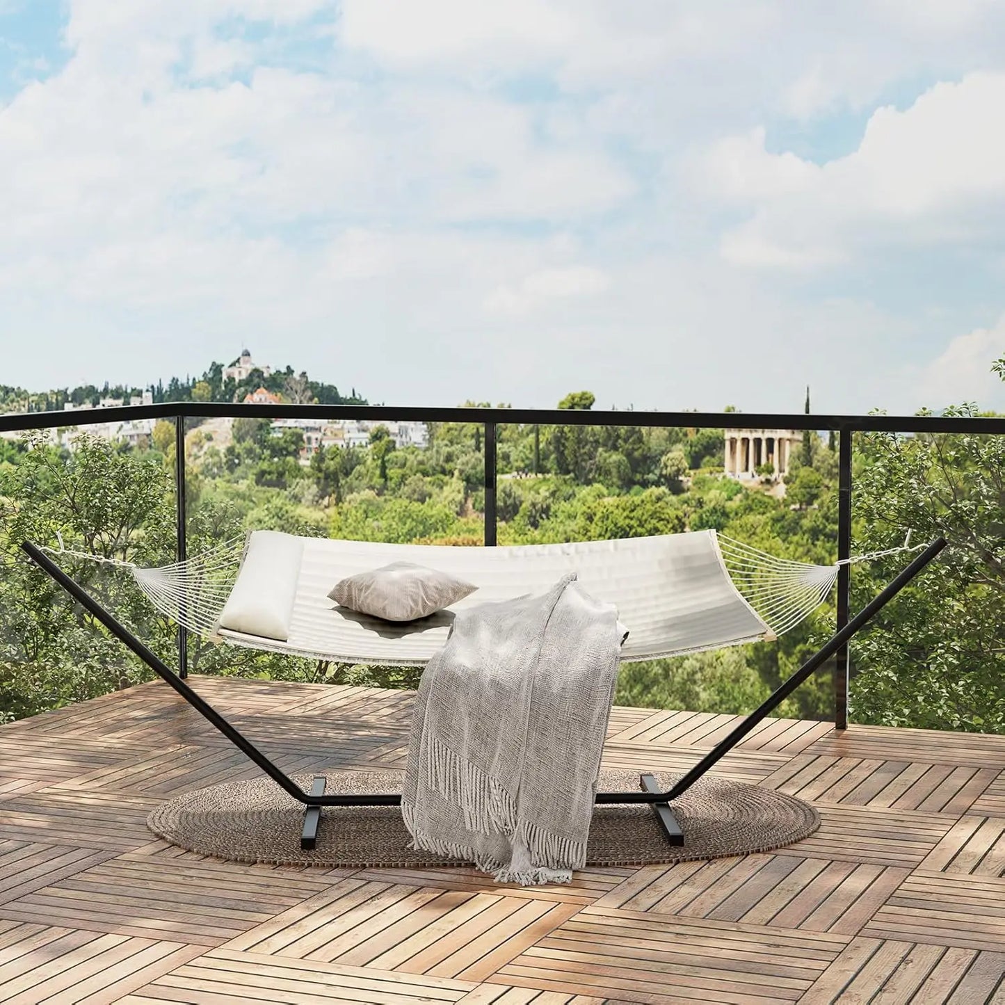 Studyset Outdoor Hammock With Stand Heavy Duty Steel Frame