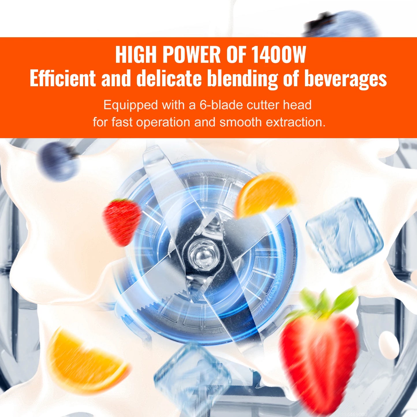 SucceBuy Smoothie Blender Professional Countertop Mixer